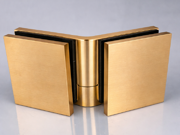 Fixed Bracket - Square 135 Degree Glass to Glass - Brushed Rose Gold